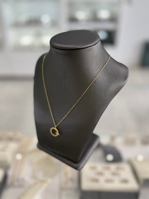 14kt Yellow Gold Round Pendant Chain Necklace