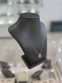 10kt White Gold Hamsa Cubic Zirconia