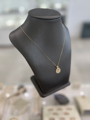 10kt Gold Dreidel Pendant Chain Necklace
