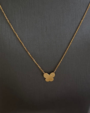 10kt Yellow Gold Butterfly Charm Necklace