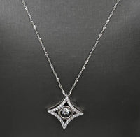 10Kt White Gold Cubic Zirconia Star Pendant