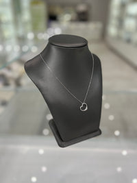 10kt White Gold Sliding Heart Charm Neckalce