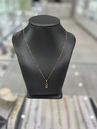 10Kt Gold Infinity Pendant Necklace