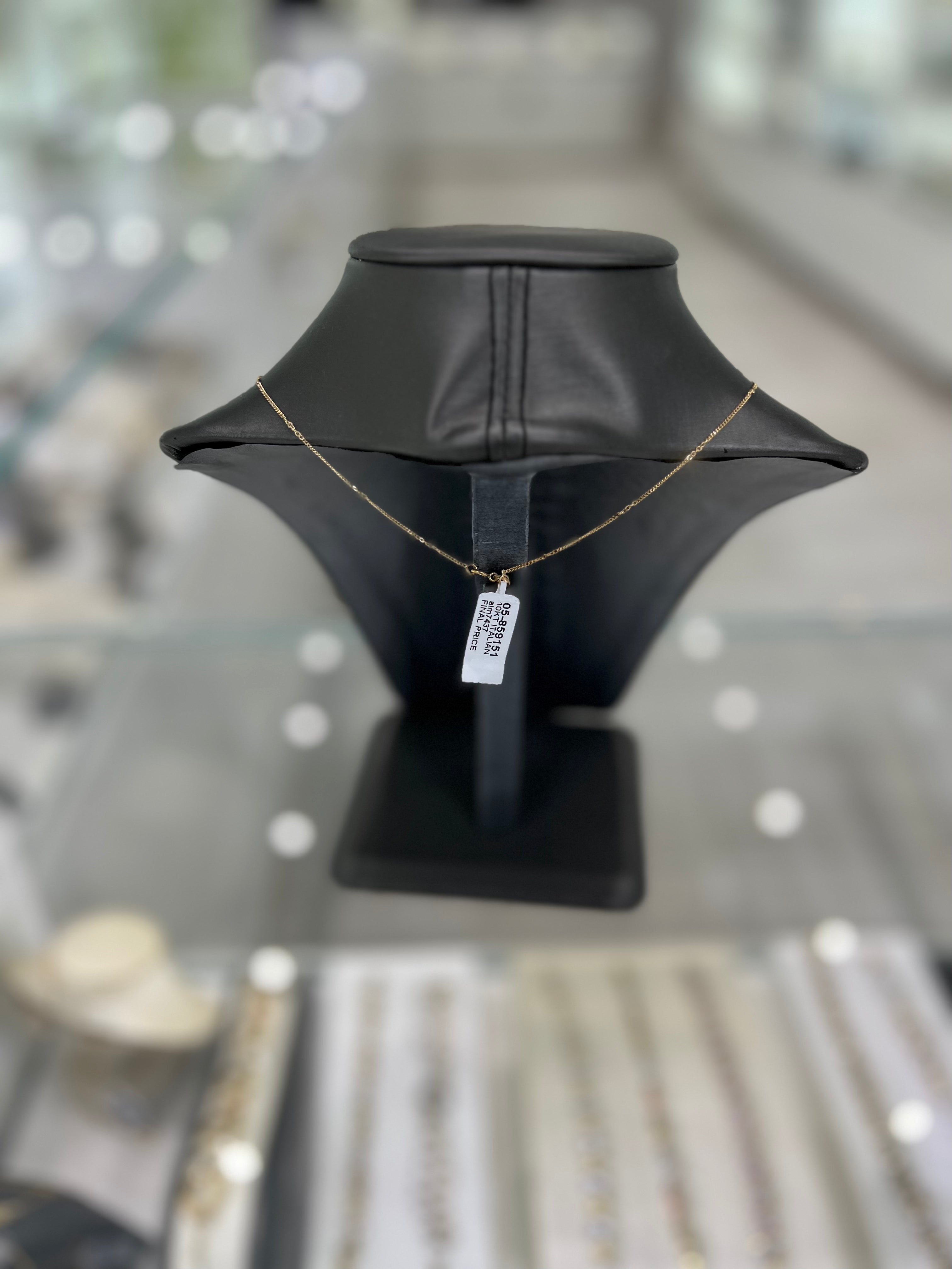 10Kt Gold Infinity Pendant Necklace