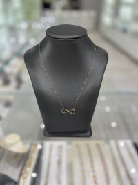 10Kt Gold Infinity Charm Necklace