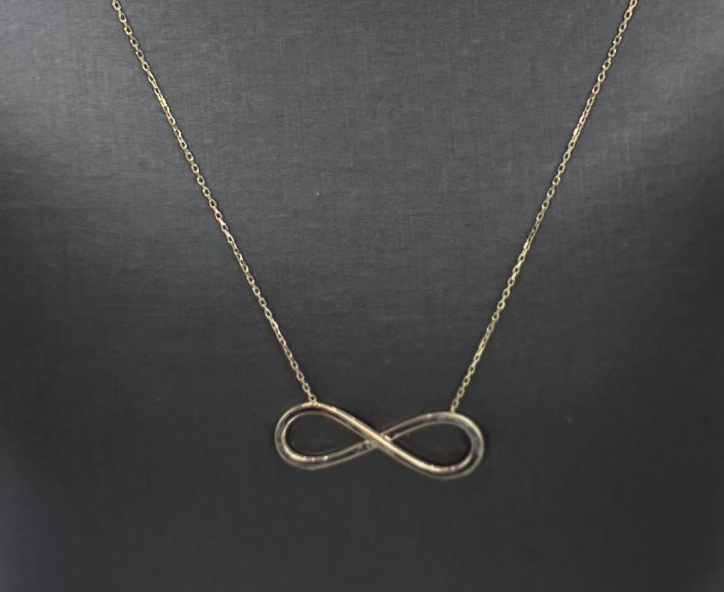 10Kt Gold Infinity Charm Necklace