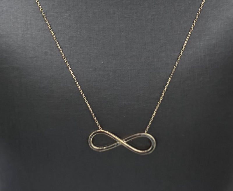 10Kt Gold Infinity Charm Necklace
