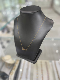 10kt Yellow Gold "Love" Pendant Chain Necklace