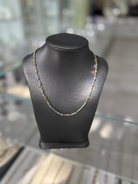 10Kt Two-Tone With Infinity Link Around Chain