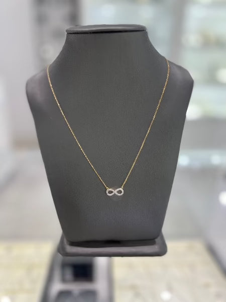 10kt Yellow Gold Diamond Eternity Pendant