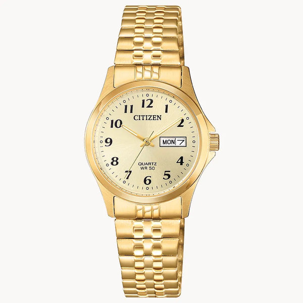 91p File CITIZEN QUARTZ Champagne Women's Watch (EQ2002-91P) – Ducci Jewellers
