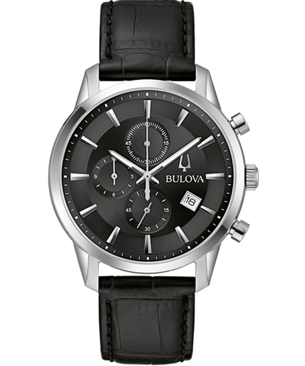 Black Dial Stainless Steel Strap Sutton 96B403
