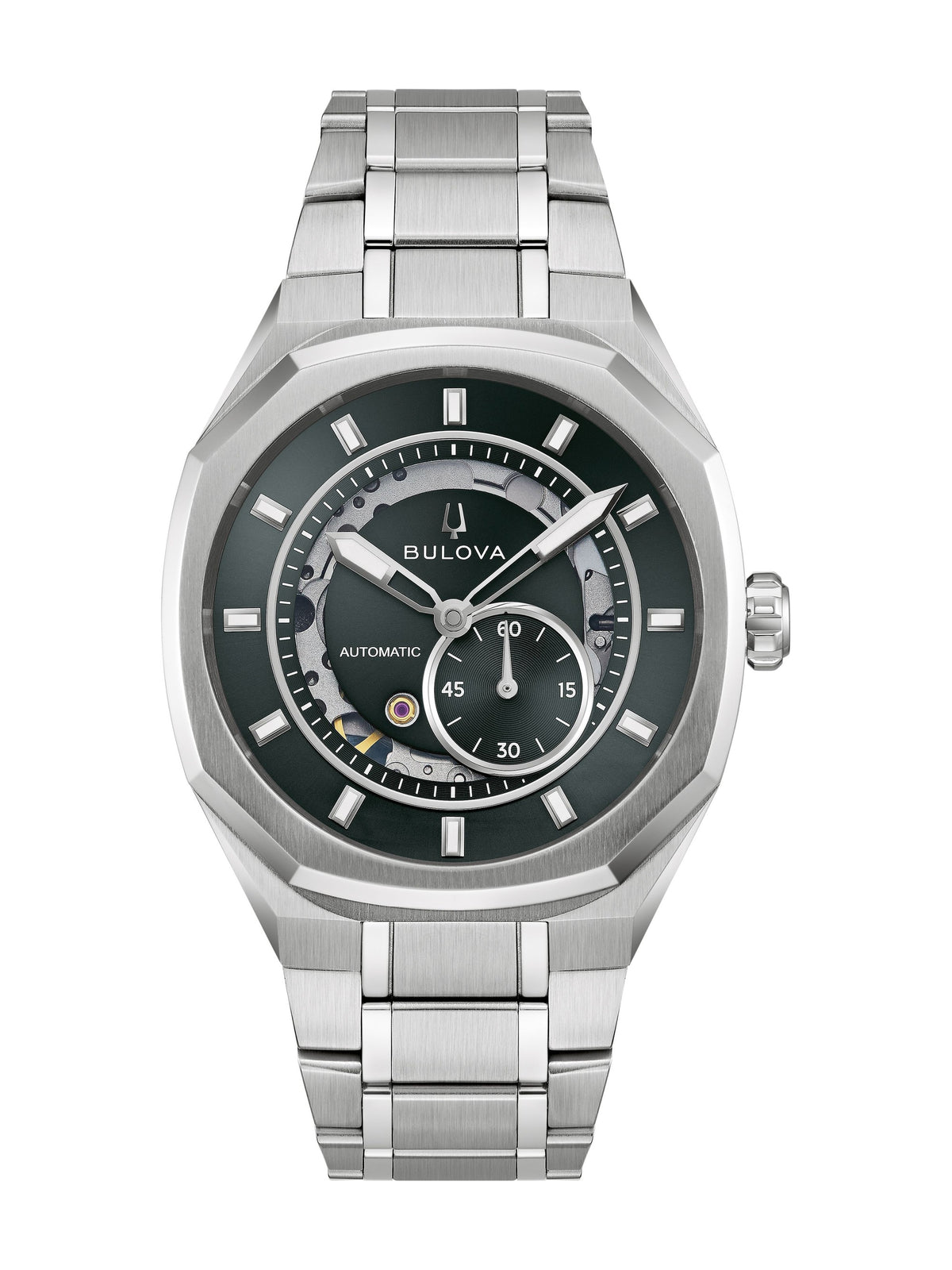 Bulova Marc Anthony Surveyor 96A346 men's automatic watch, green dial
