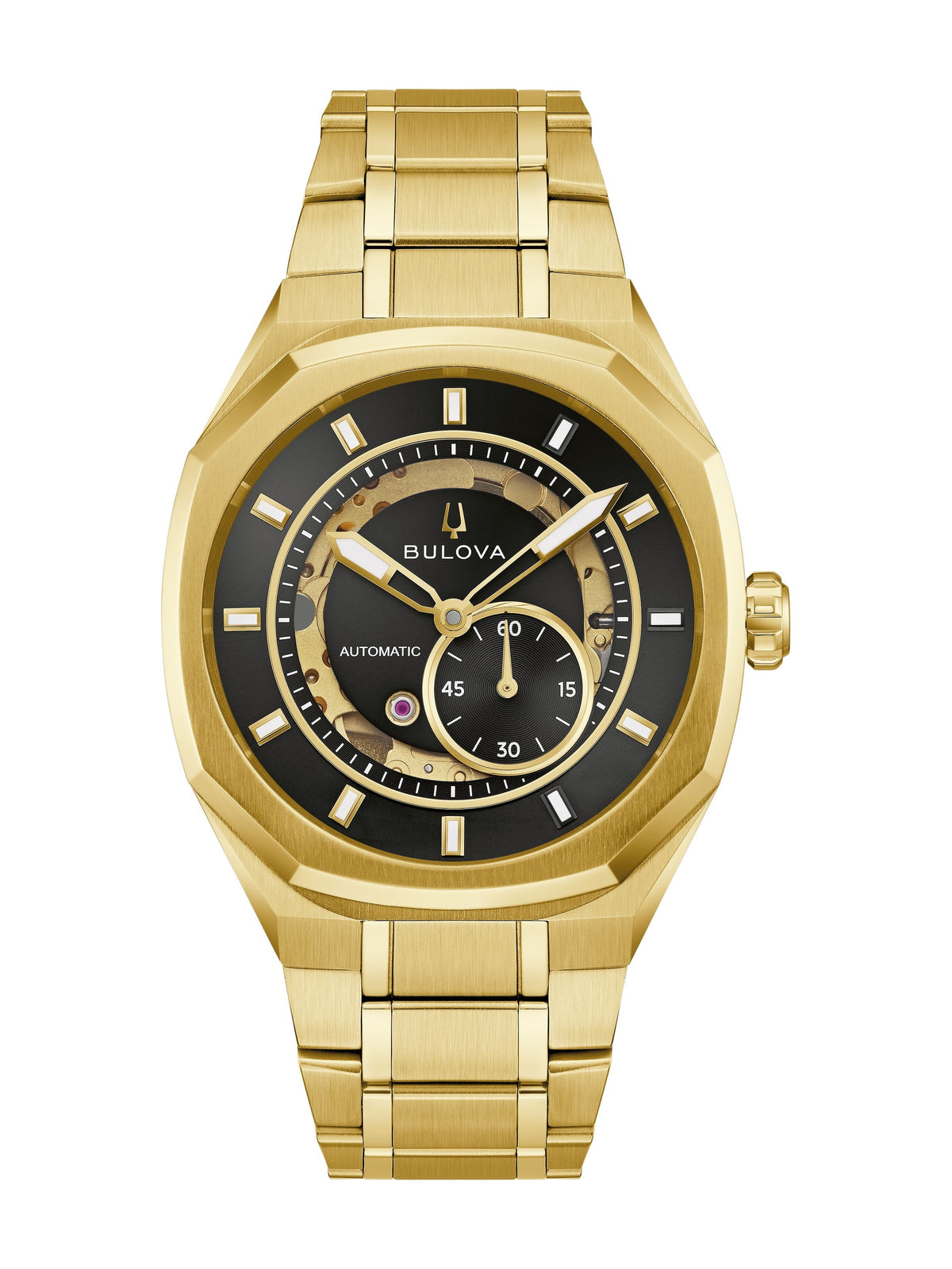 Bulova Marc Anthony Surveyor 97A204 men's automatic watch, black dial