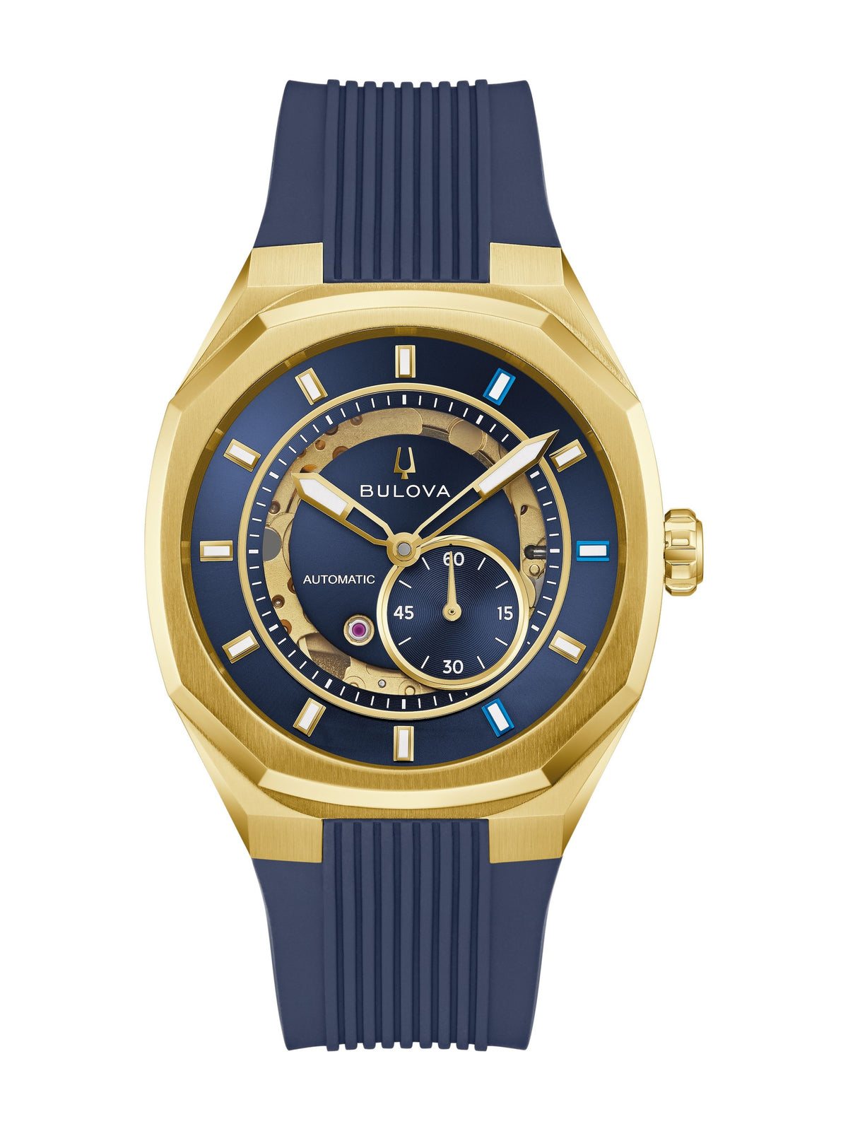 Bulova Marc Anthony Surveyor 97A205 men's automatic watch, blue dial