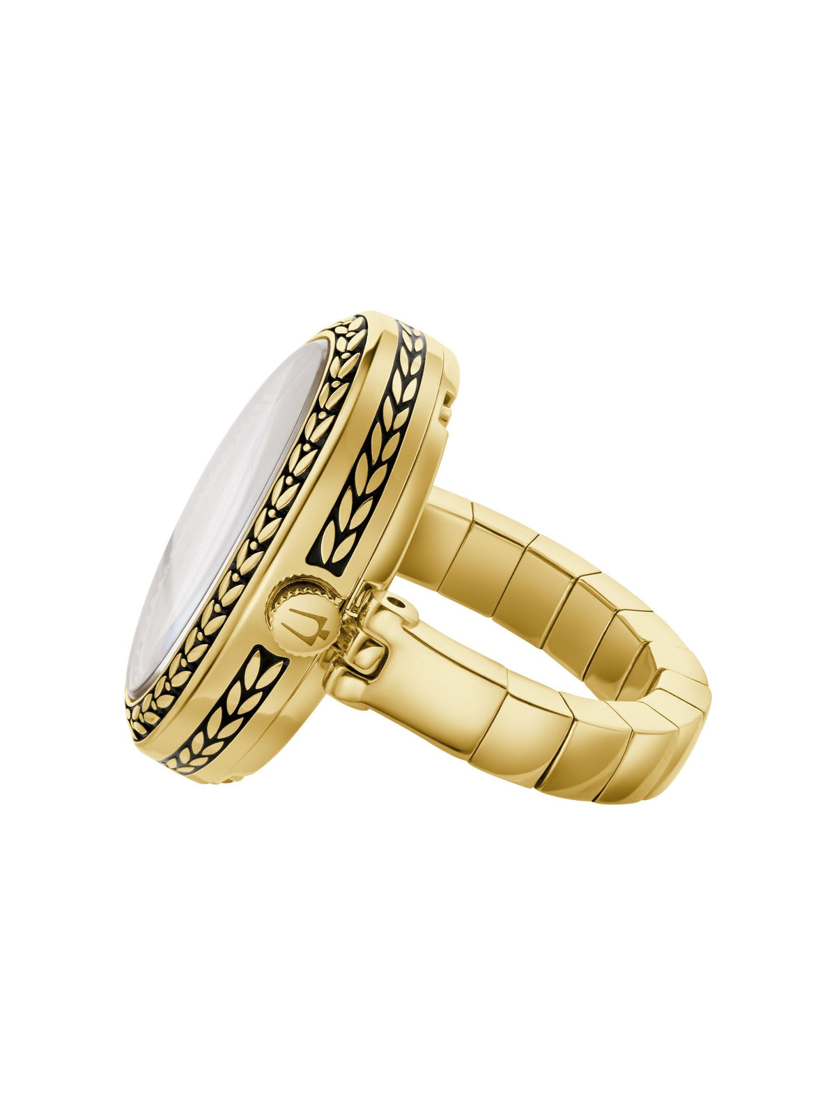 Bulova Art Deco Ring Watch Ivory Women's Watch (97L188), detail