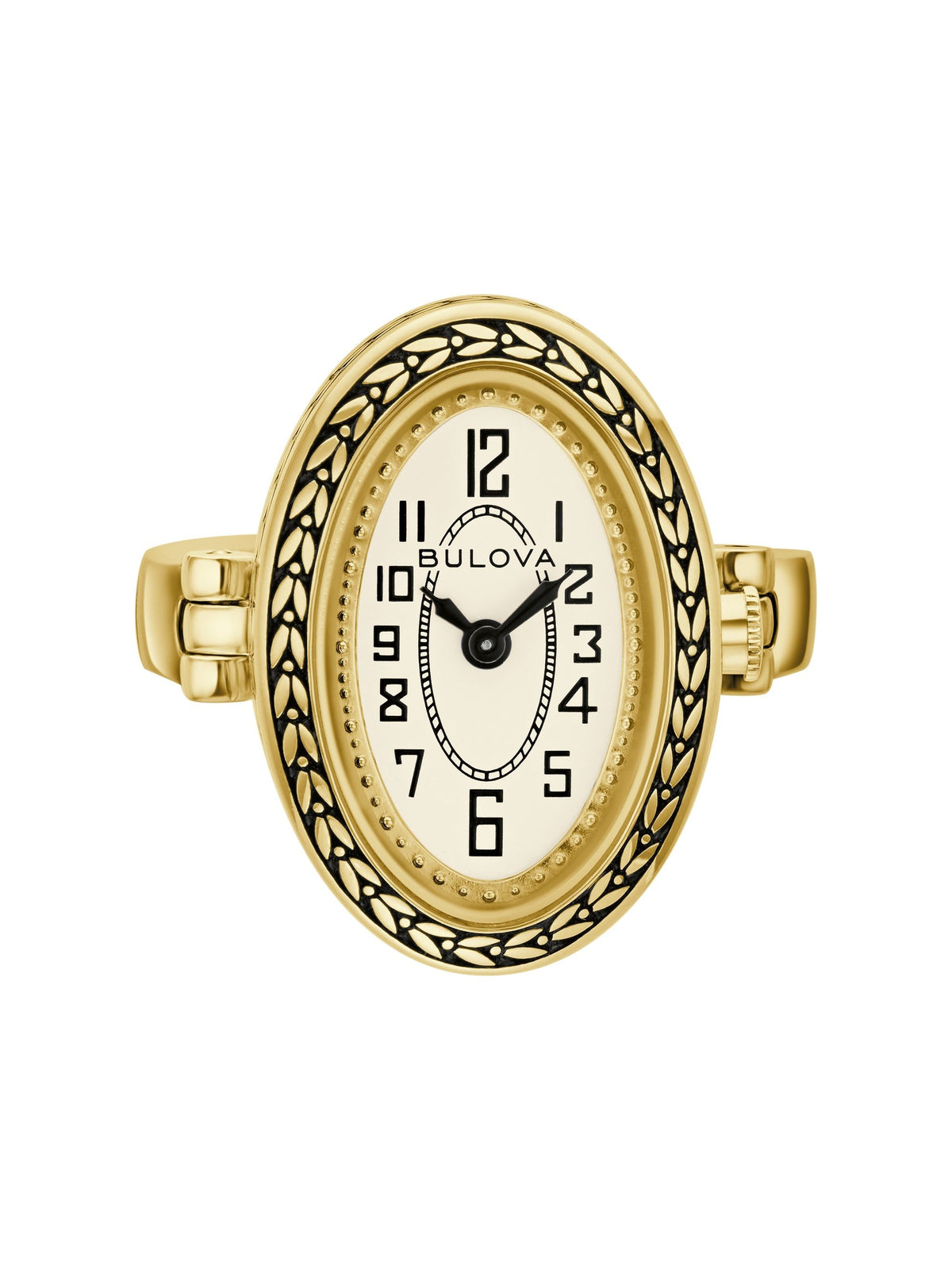 Bulova Art Deco Ring Watch Ivory Women's Watch (97L188)