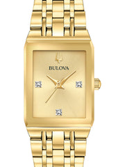 Bulova Quadra 97P140 women's quartz watch, champagne dial