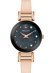 Bulova Marc Anthony Futuro Black Mother of Pearl Women's Watch (97P163)