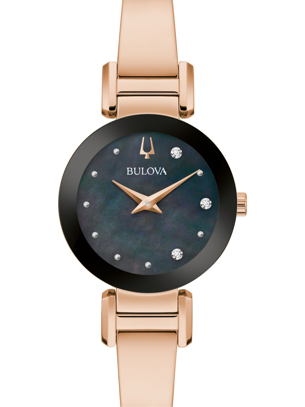 Bulova Marc Anthony Futuro Black Mother of Pearl Women's Watch (97P163)