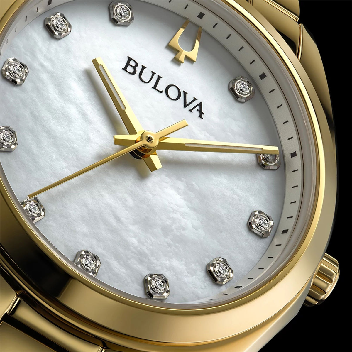 Bulova Surveyor White Mother of Pearl Women's Watch (97P172), worn