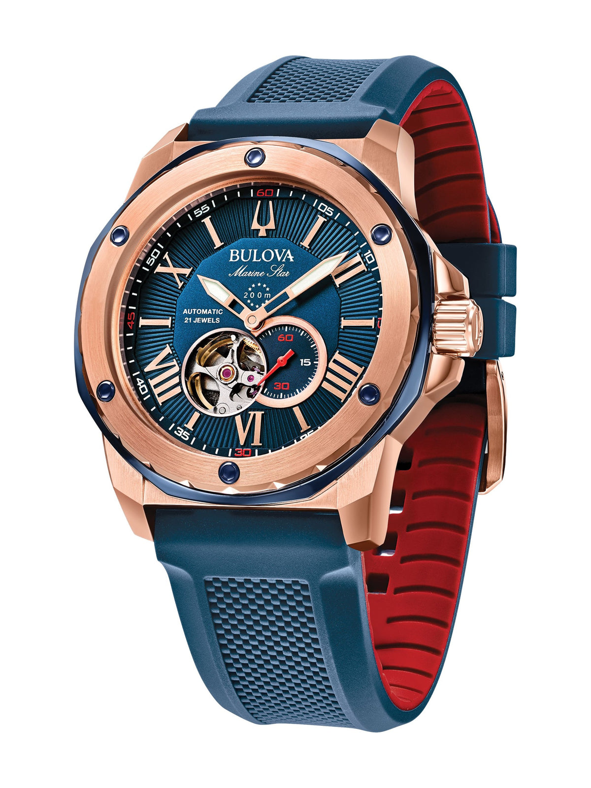 Bulova Marine Star Series A Blue Men's Watch (98A227), detail