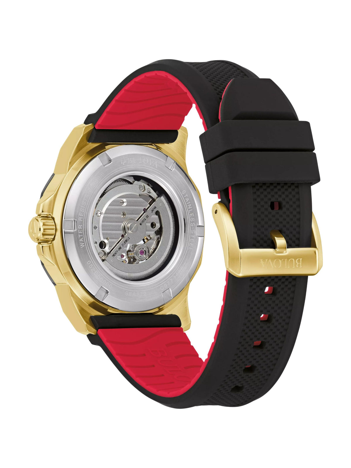 Bulova Marine Star Series A 98A272 men's automatic watch, black dial, case back