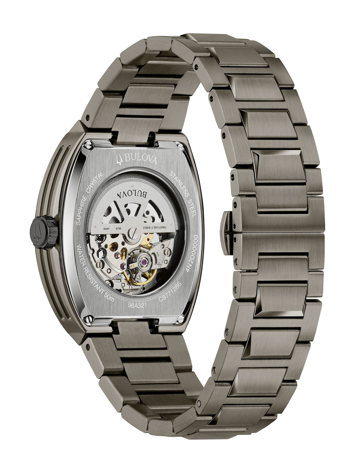 Bulova Maquina Green Men's Watch (98A321), case back
