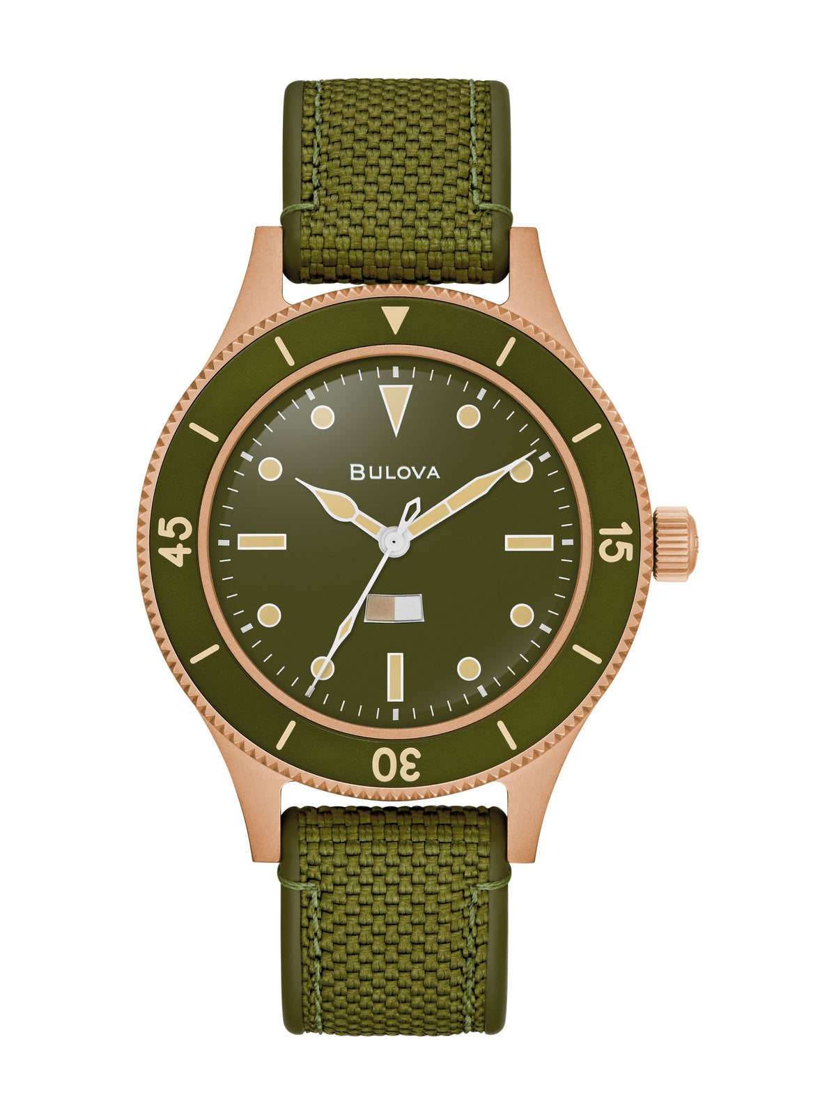 Bulova Milships Green Men's Watch (98A324)