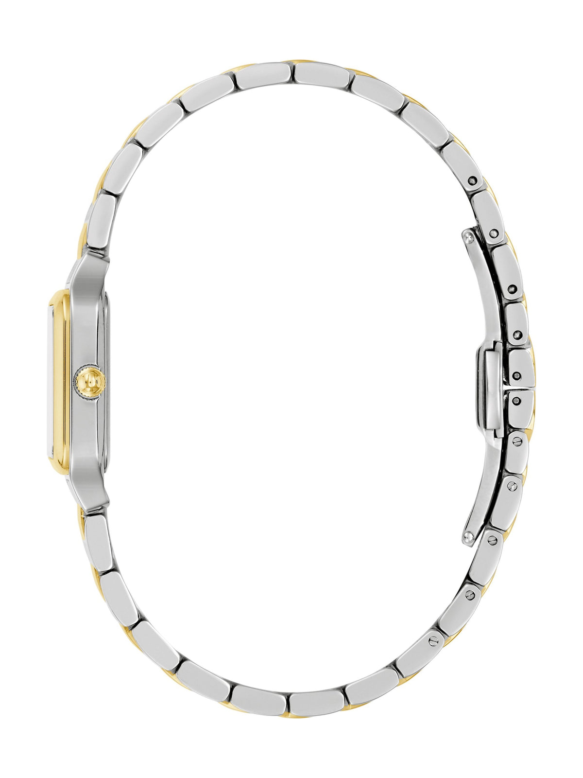 Bulova Sutton 98L330 women's quartz watch, silver-white dial, side view