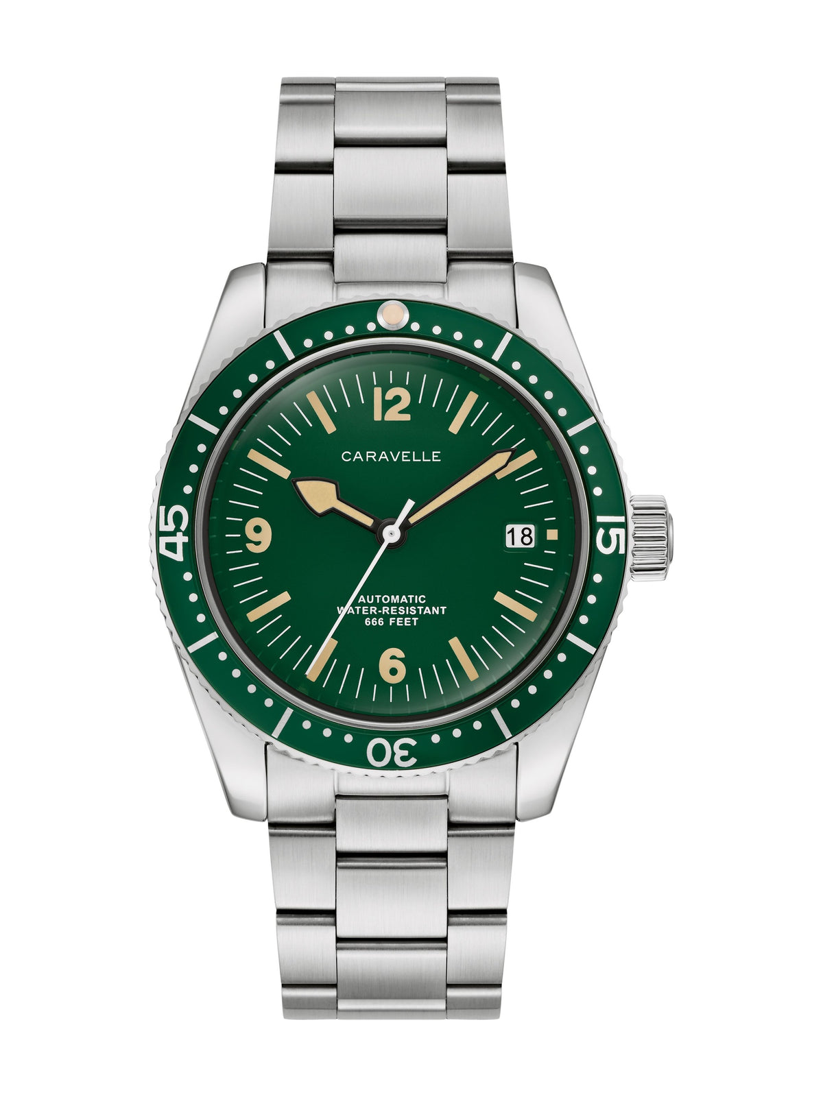 Caravelle Sea Hunter Green Men's Watch (43B179)