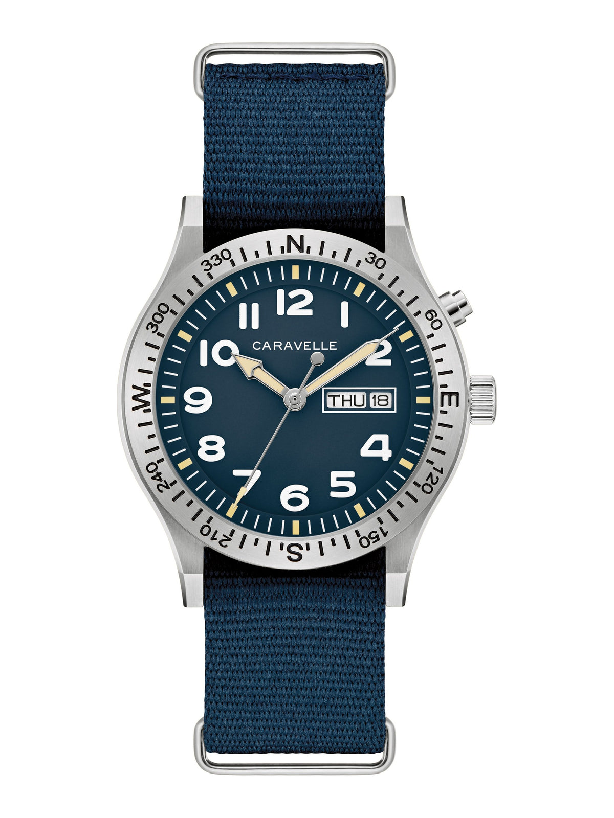 Caravelle Field Lite Up Blue Men's Watch (43C126)