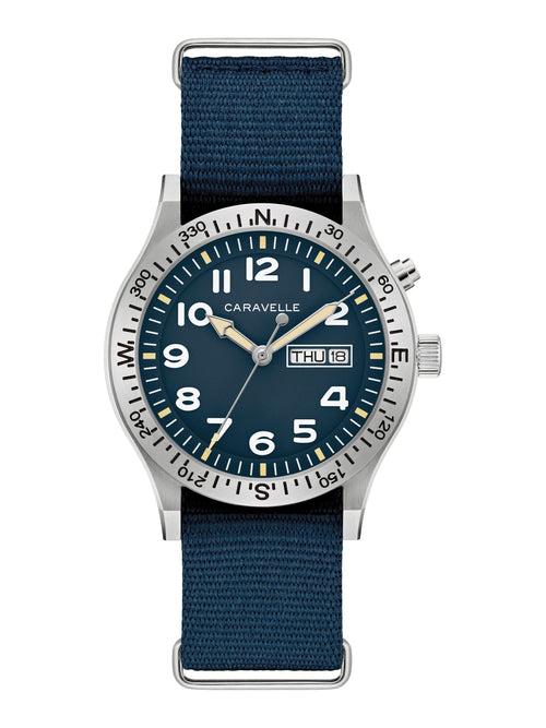 Caravelle Field Lite Up Blue Men's Watch (43C126)