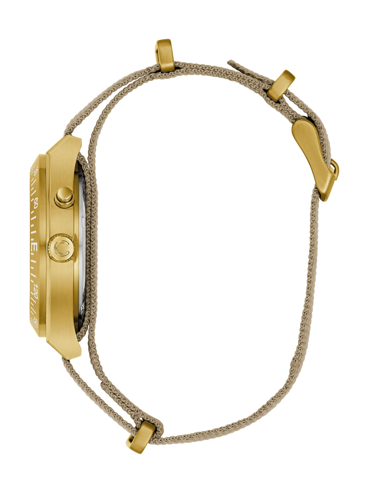 Caravelle Field Lite Up Taupe Men's Watch (44C113), side view