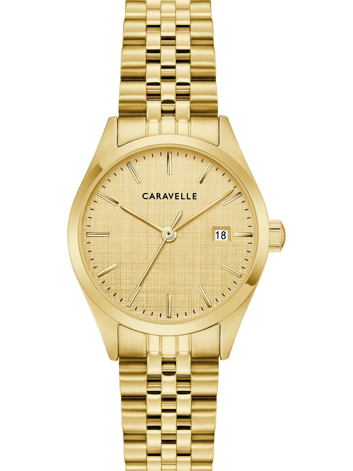Caravelle Classic Jubilee Duet Champagne Women's Watch (44M117)