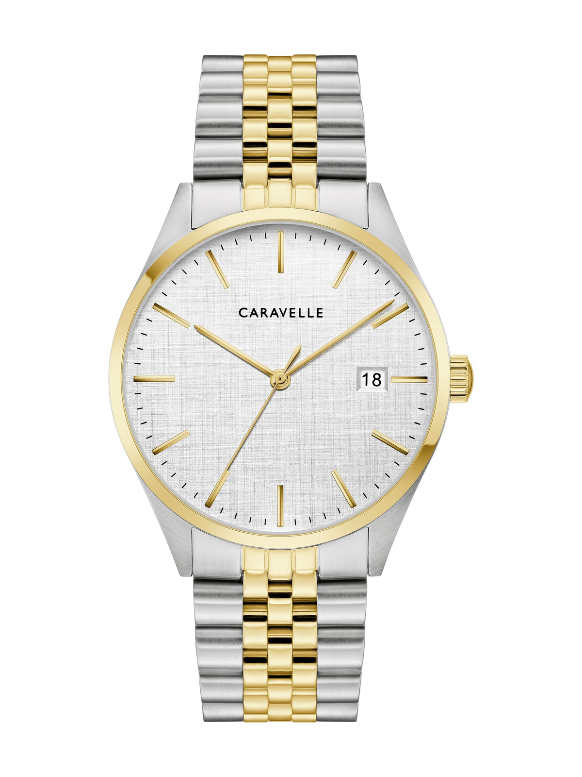 Caravelle Classic Jubilee Duet Silver-White Men's Watch (45B163)