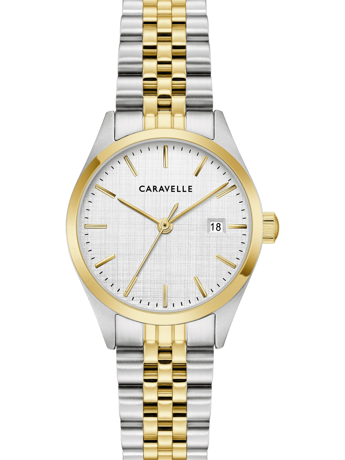 Caravelle Classic Jubilee Duet Silver-White Women's Watch (45M121)