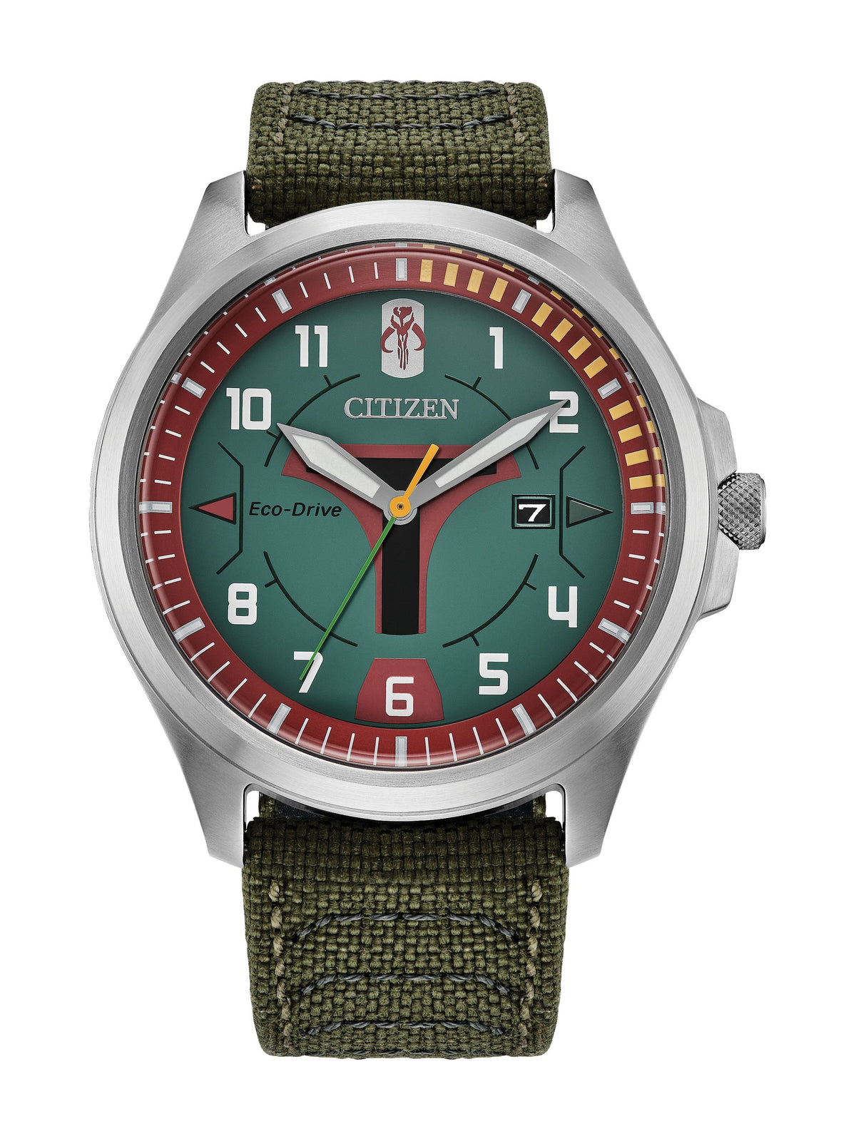 Citizen Star Wars Boba Fett AW1418-06W men's Eco-Drive watch, green dial