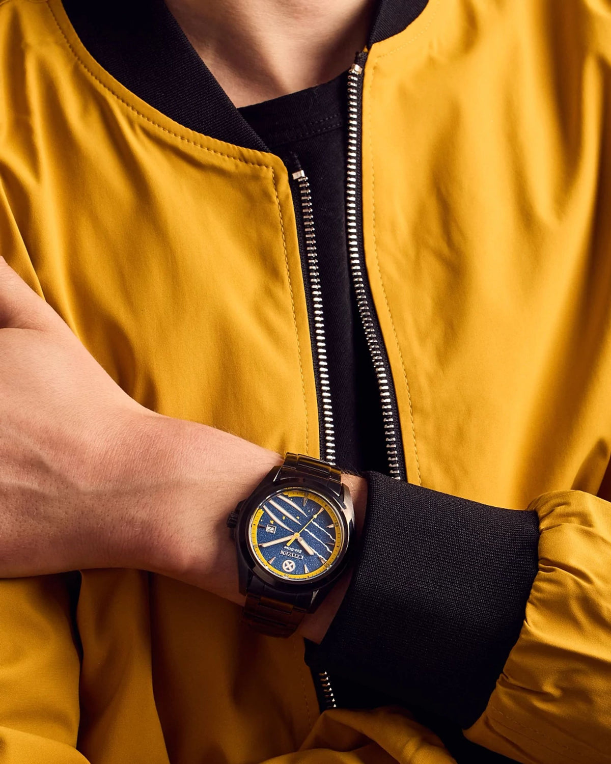 Citizen Wolverine Blue Men's Watch (AW1435-66W), worn