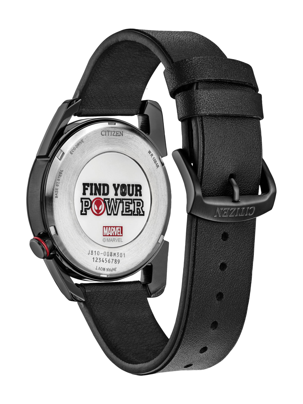 Citizen Spiderman Miles Morales Black Men's Watch (AW1685-00W), case back