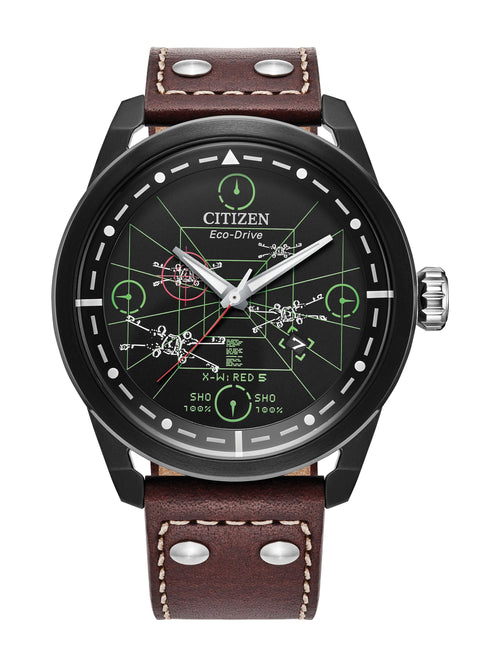 Citizen Star Wars X-Wing and TIE Fighter AW1738-05W men's Eco-Drive watch, black dial