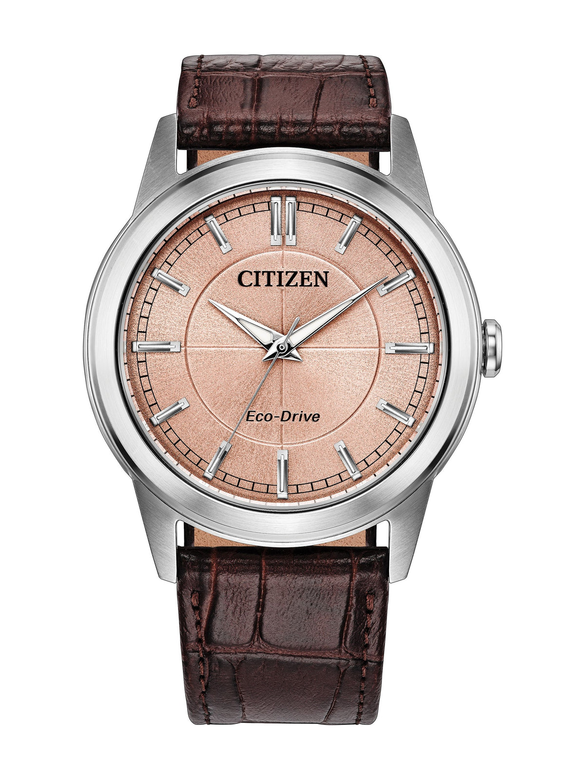Citizen Rolan AW2110-14Z men's Eco-Drive watch, salmon dial