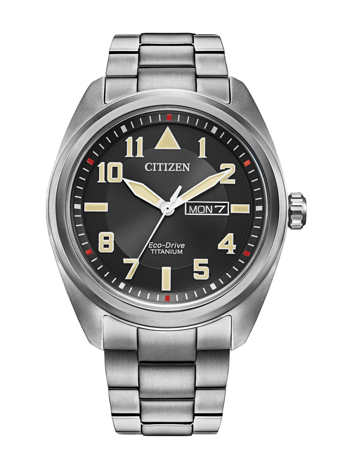 Citizen Garrison Super Titanium BM8560-53E men's Eco-Drive watch, black dial