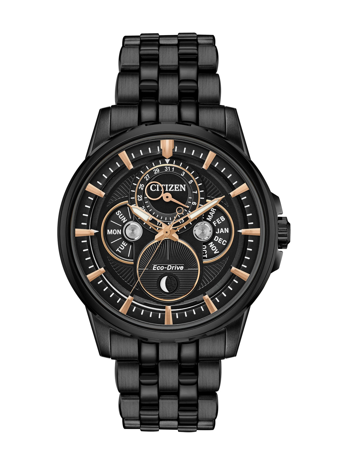 Citizen Calendrier BU0057-54E men's Eco-Drive watch, black dial