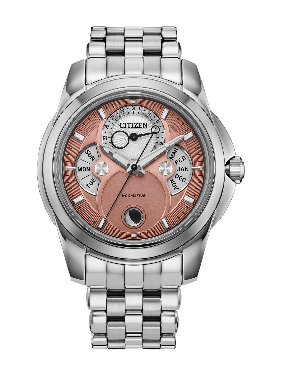 Citizen Calendrier BU0080-52X men's Eco-Drive watch, salmon dial