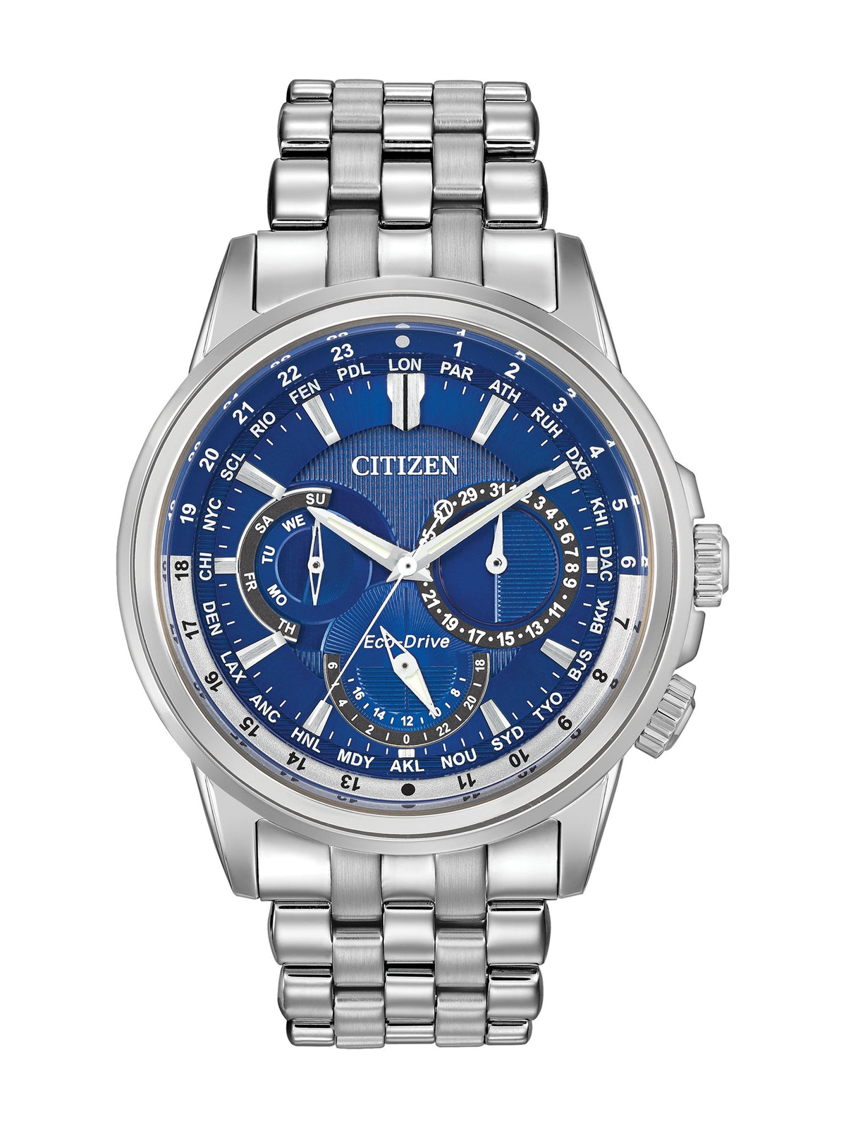 Citizen Calendrier BU2021-51L men's Eco-Drive watch, blue dial