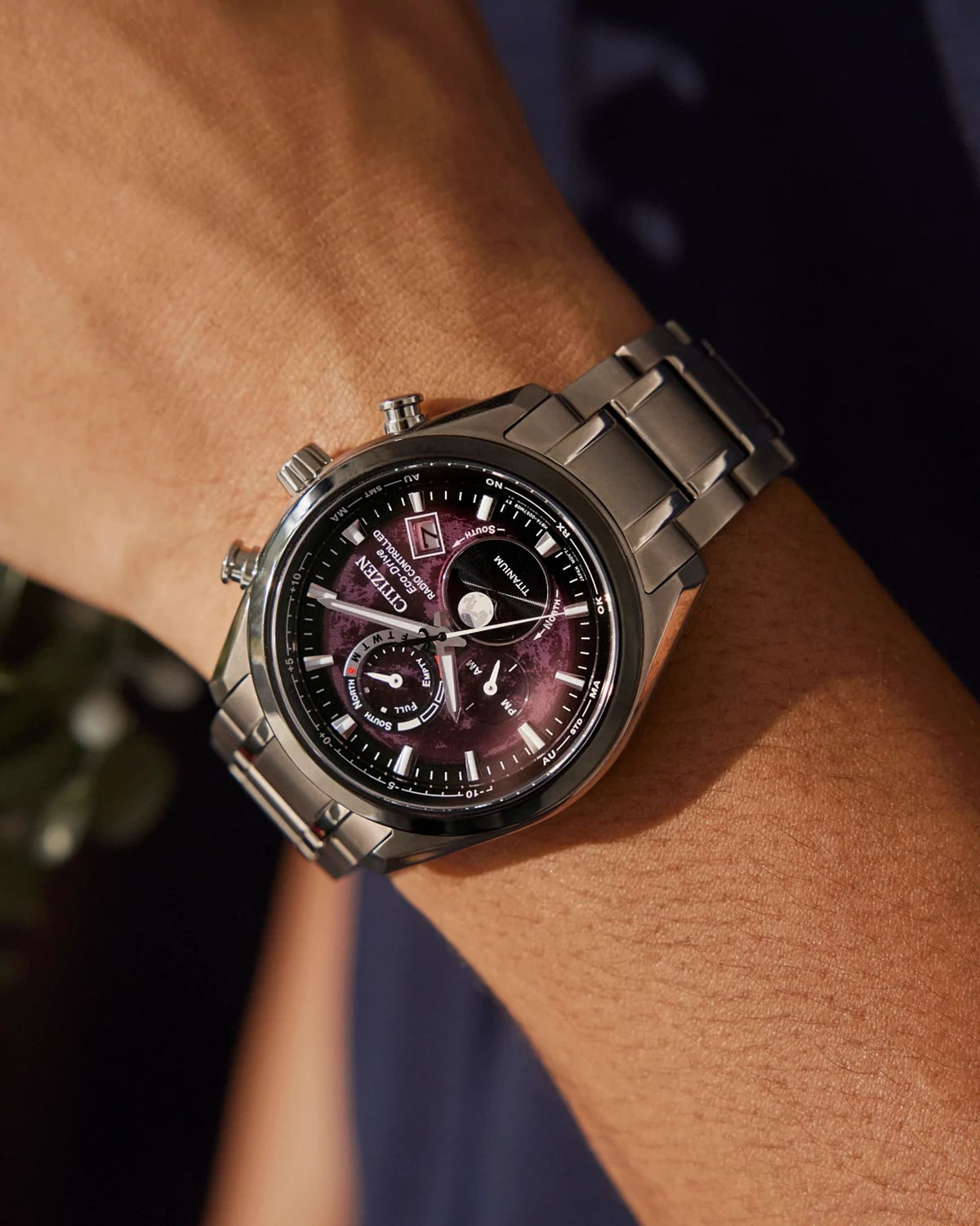Citizen Tsuki-Yomi A-T Red Men's Watch (BY1018-55X), worn
