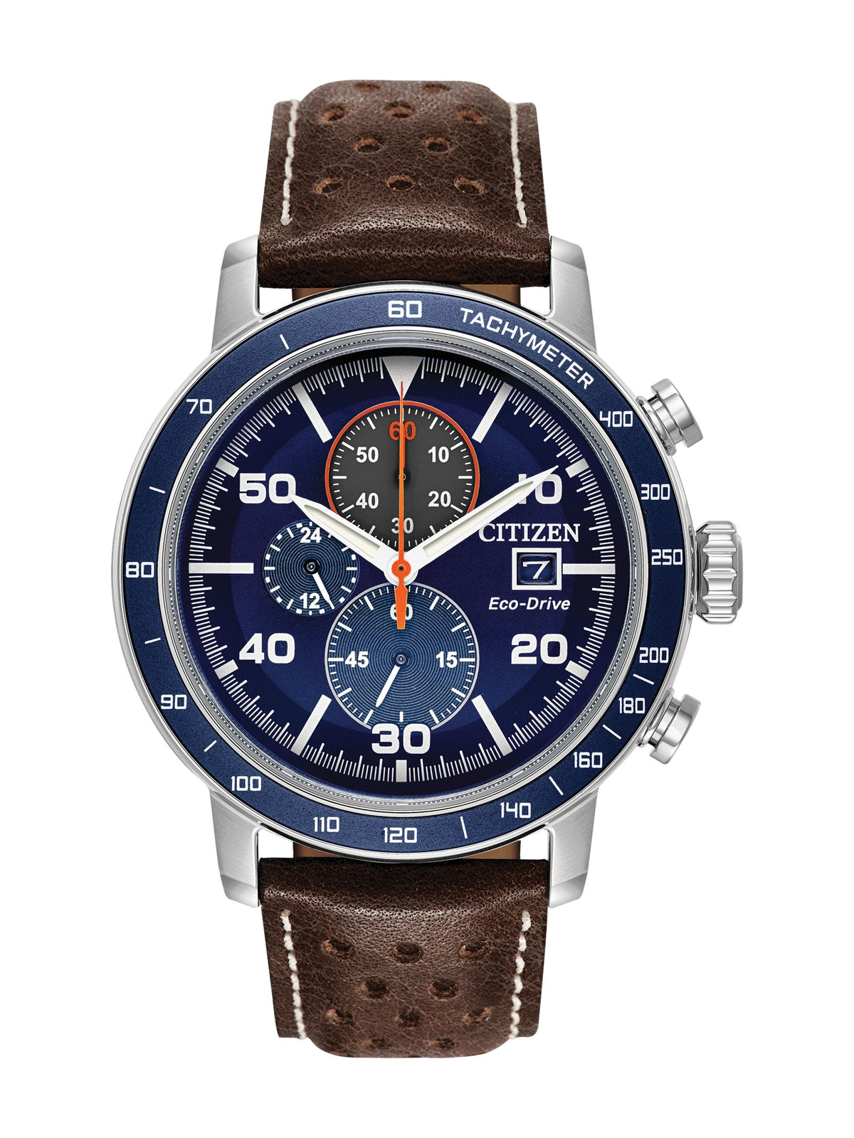 Citizen Brycen CA0648-09L men's Eco-Drive chronograph, blue dial