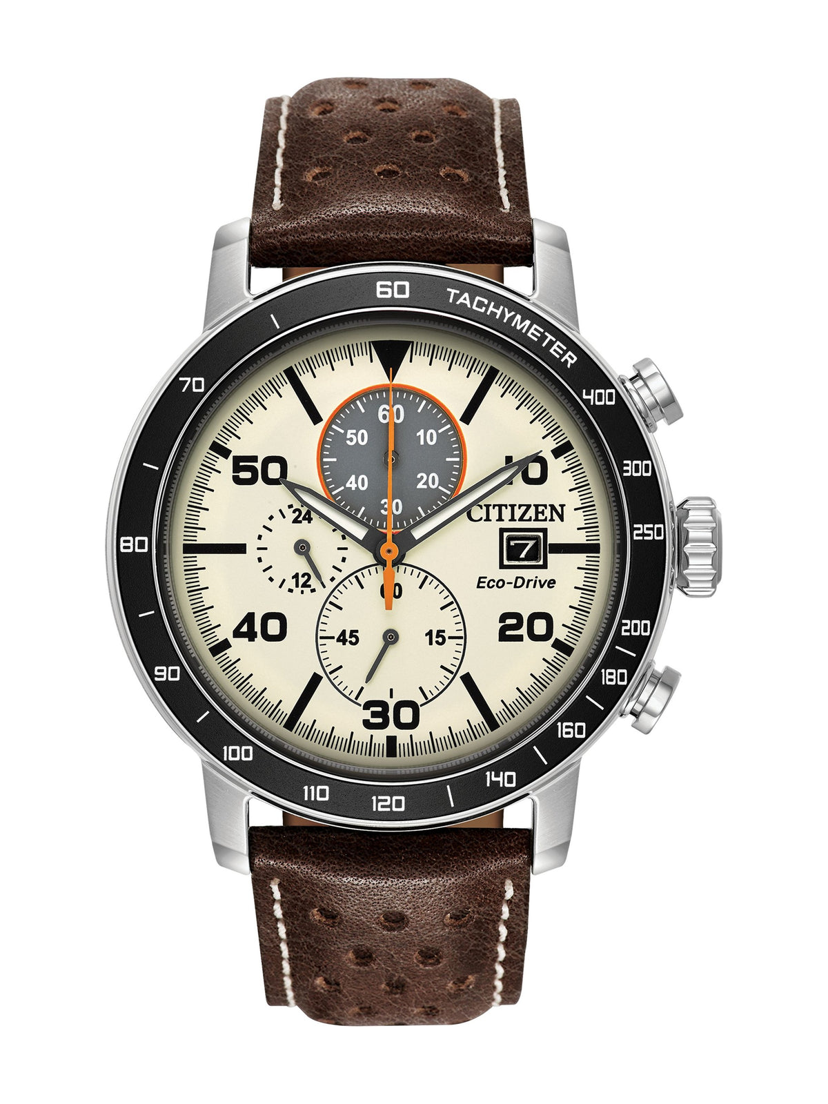 Citizen Brycen CA0649-06X, chronographe Eco-Drive pour homme, cadran ivoire