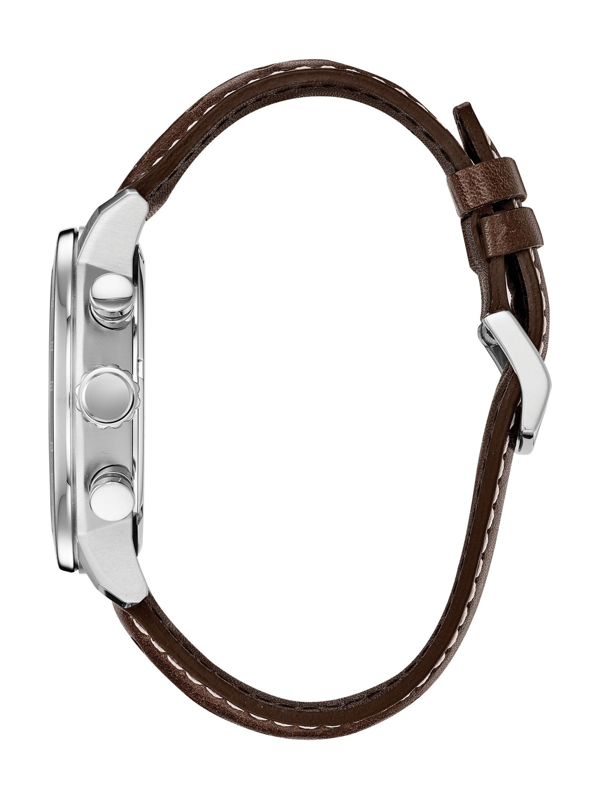 Citizen Brycen CA0649-06X, chronographe Eco-Drive pour homme, cadran ivoire, vue de côté